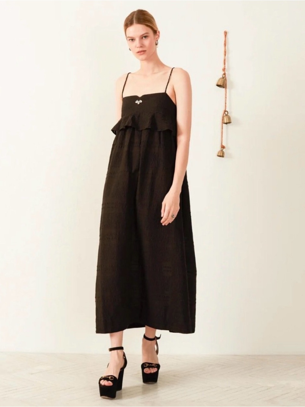 Alix of Bohemia Martina Noir Seersucker Dress
